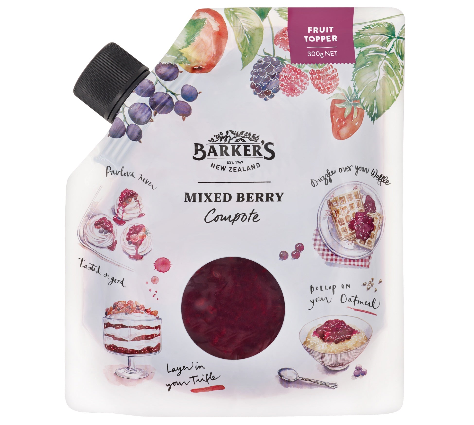 Barker's Mixed Berry Compote 300g