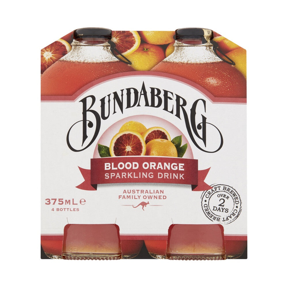 Bundaberg Blood Orange Sparkling Drink 375mL 4 pack