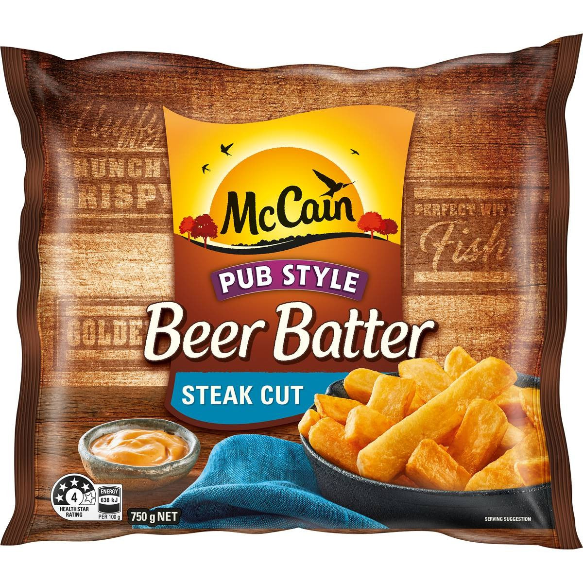 McCain Beer Batter Steak Cut Chips 750gm