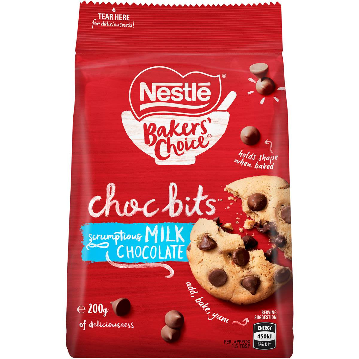 Nestle Choc Bits Milk Chocolate 200g