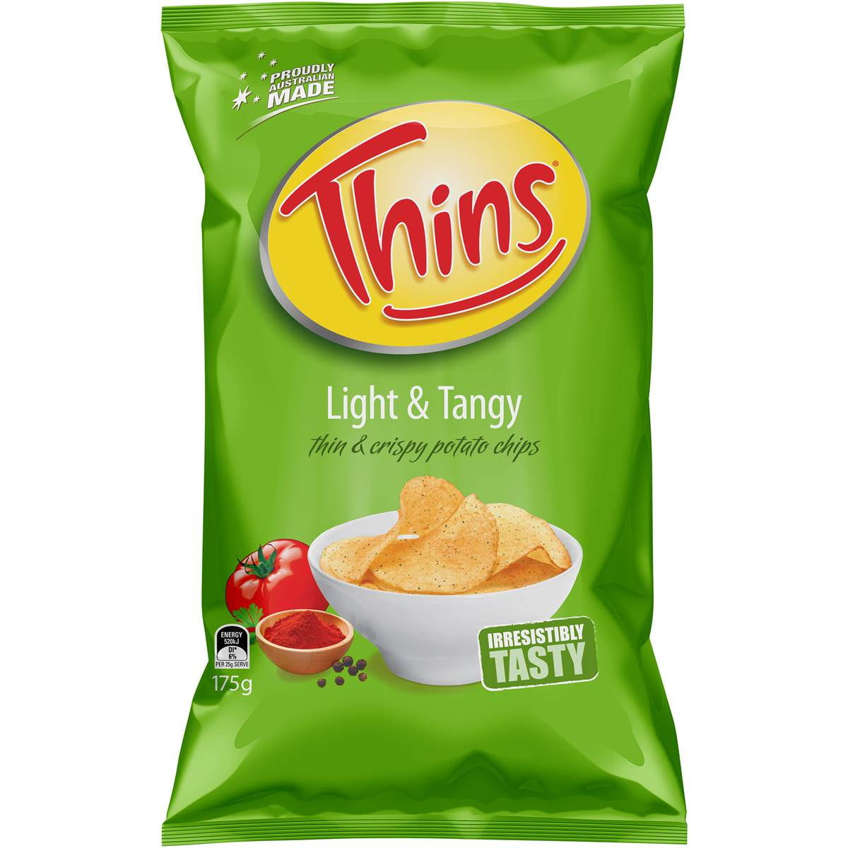 Thins Light and Tangy Chips 175g