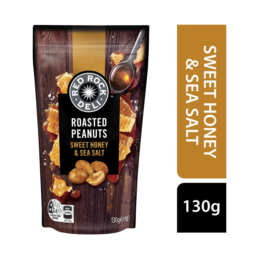 Red Rock Deli Roasted Peanuts Sweet Honey and Sea Salt 130g