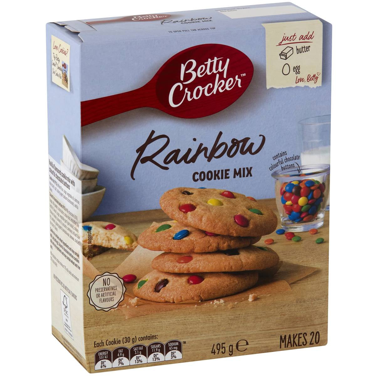 Betty Crocker Rainbow Cookie Mix 495g