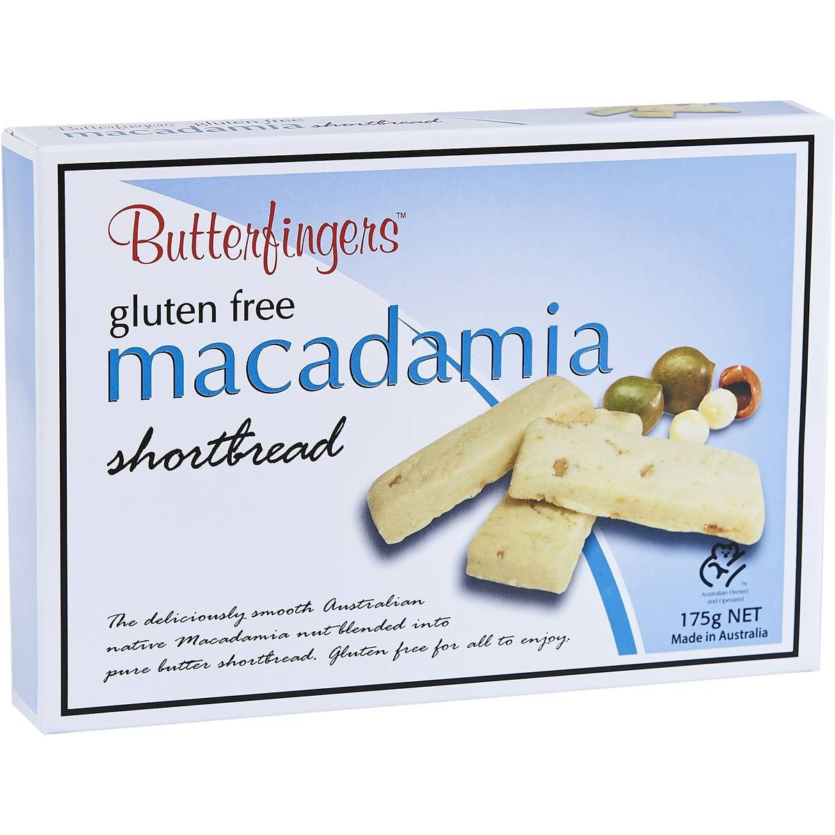 Butterfingers Gluten Free Macadamia Shortbread 175g