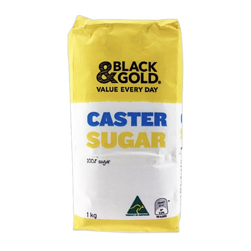 Black and Gold Caster Sugar 1kg