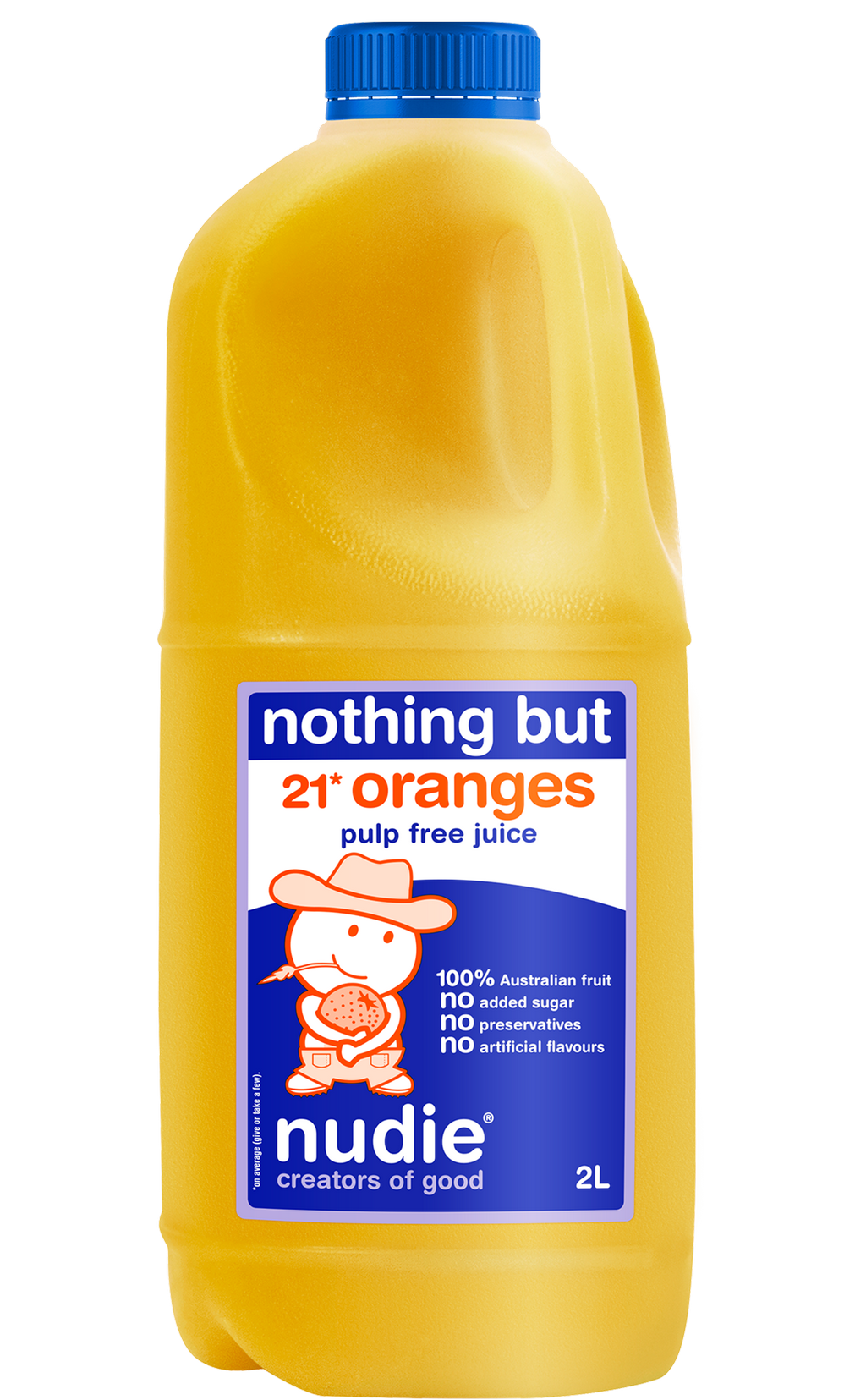 Nudie Pulp Free Orange Juice 2L