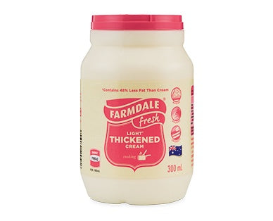 Farmdale Fresh Light Thickened Cream 300mL