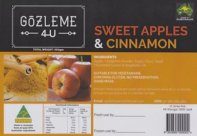 Gozleme 4U Sweet Apples & Cinnamon 550g