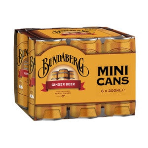 Bundaberg Ginger Beer 200ml 6 Pack