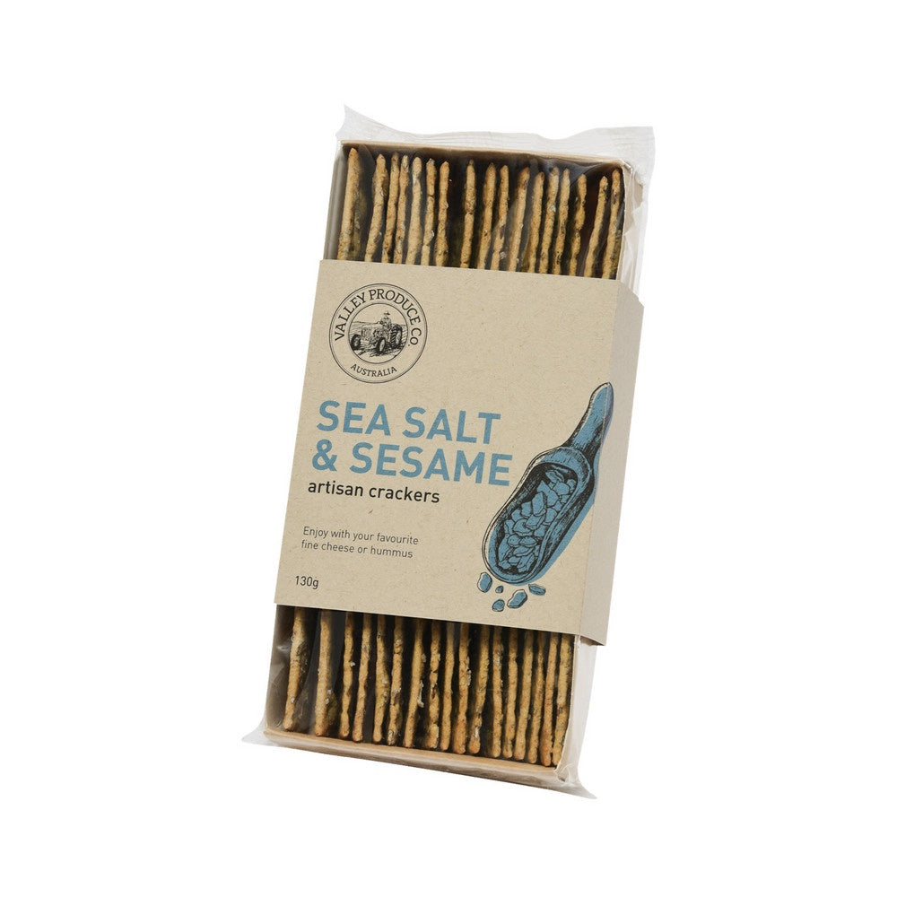 Valley Produce Co. Sea Salt and Sesame Artisan Crackers 130g