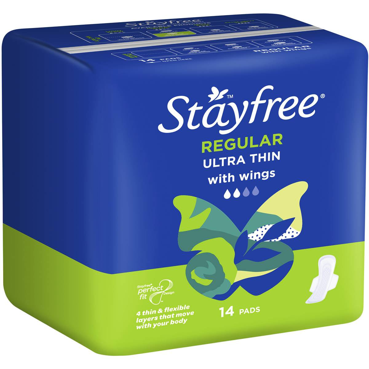 Stayfree Ultra Thin Regular Pads 14 pack