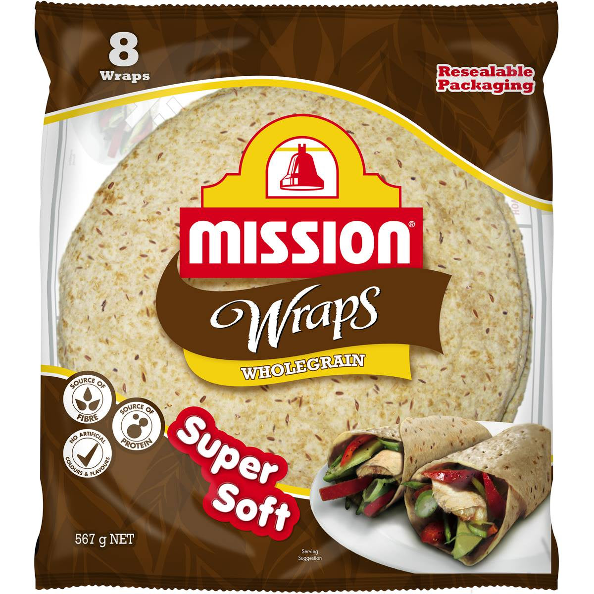 Mission  Wraps Wholegrain 8 Pack