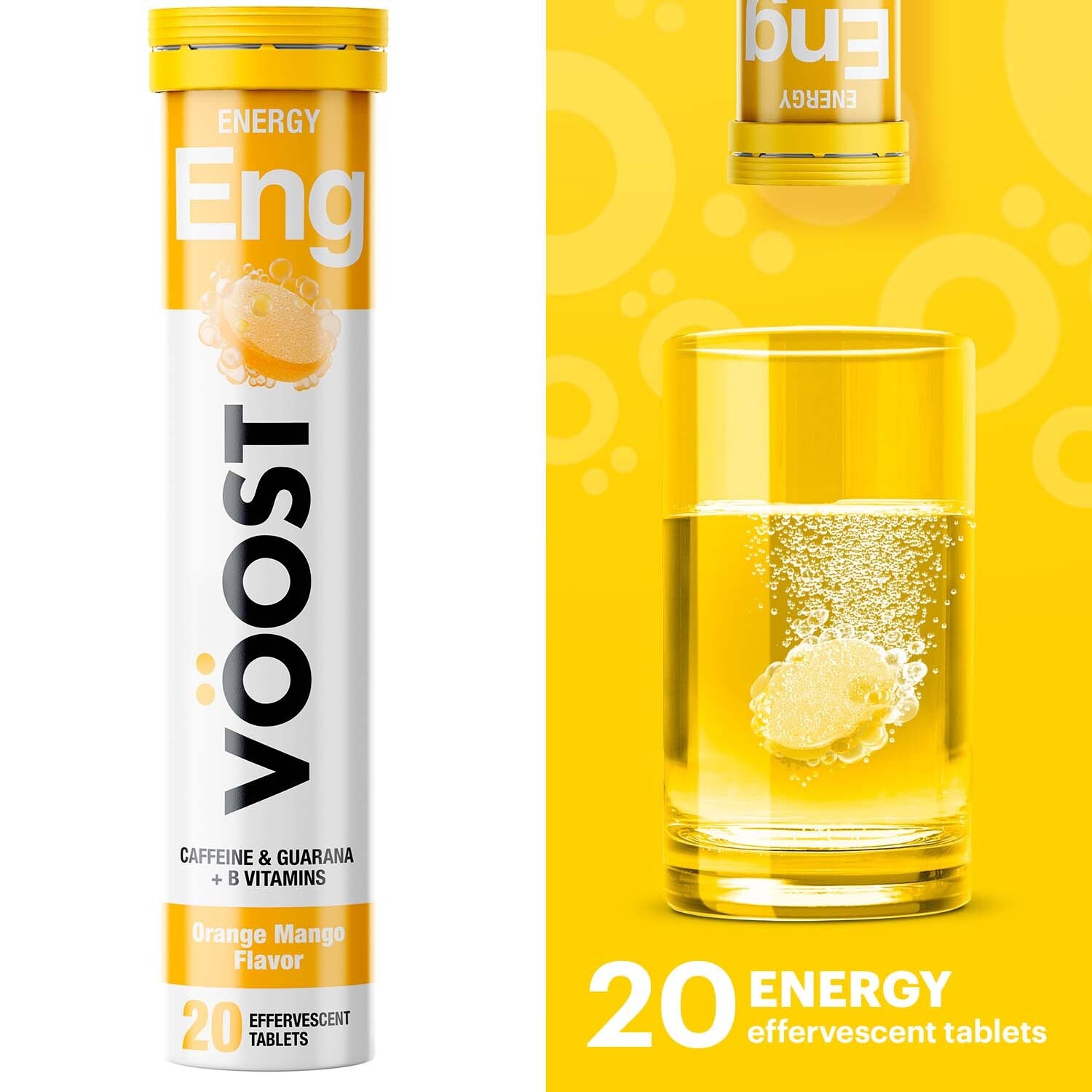 Voost Energy Effervescent Tablets Orange and Mango 20