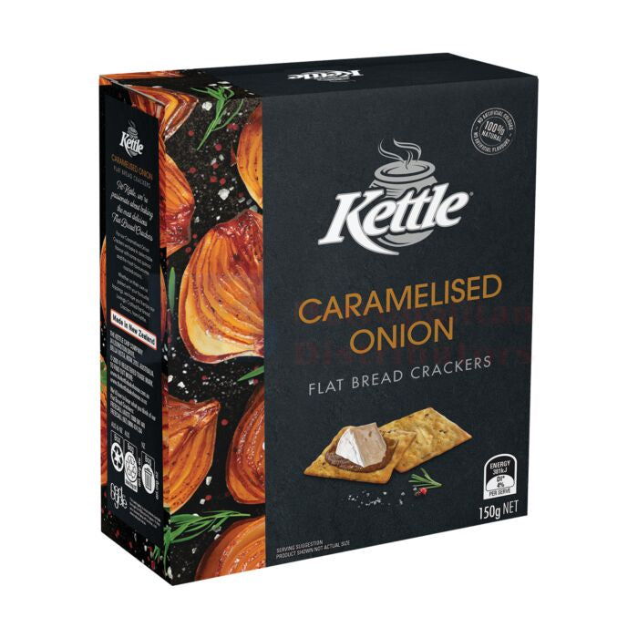 Kettle Caramelised Onion Flat Bread Crackers 150g