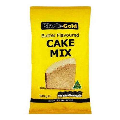 Black and Gold Butter Flavoured Cake Mix 340g