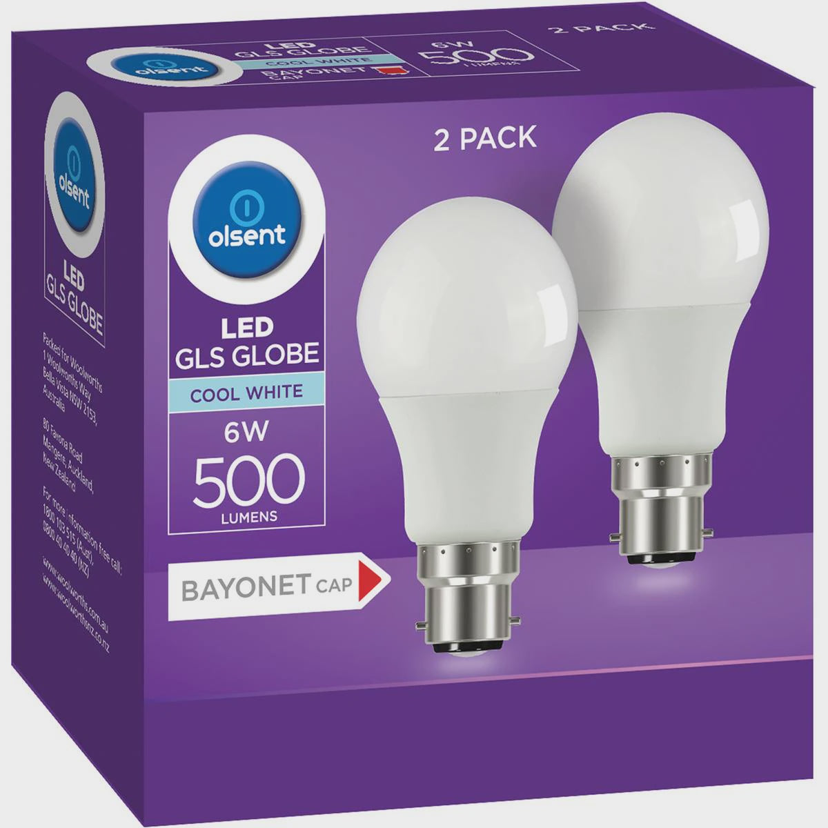 Phillips LED 1400 lm Soft White BC Globes 2 pack