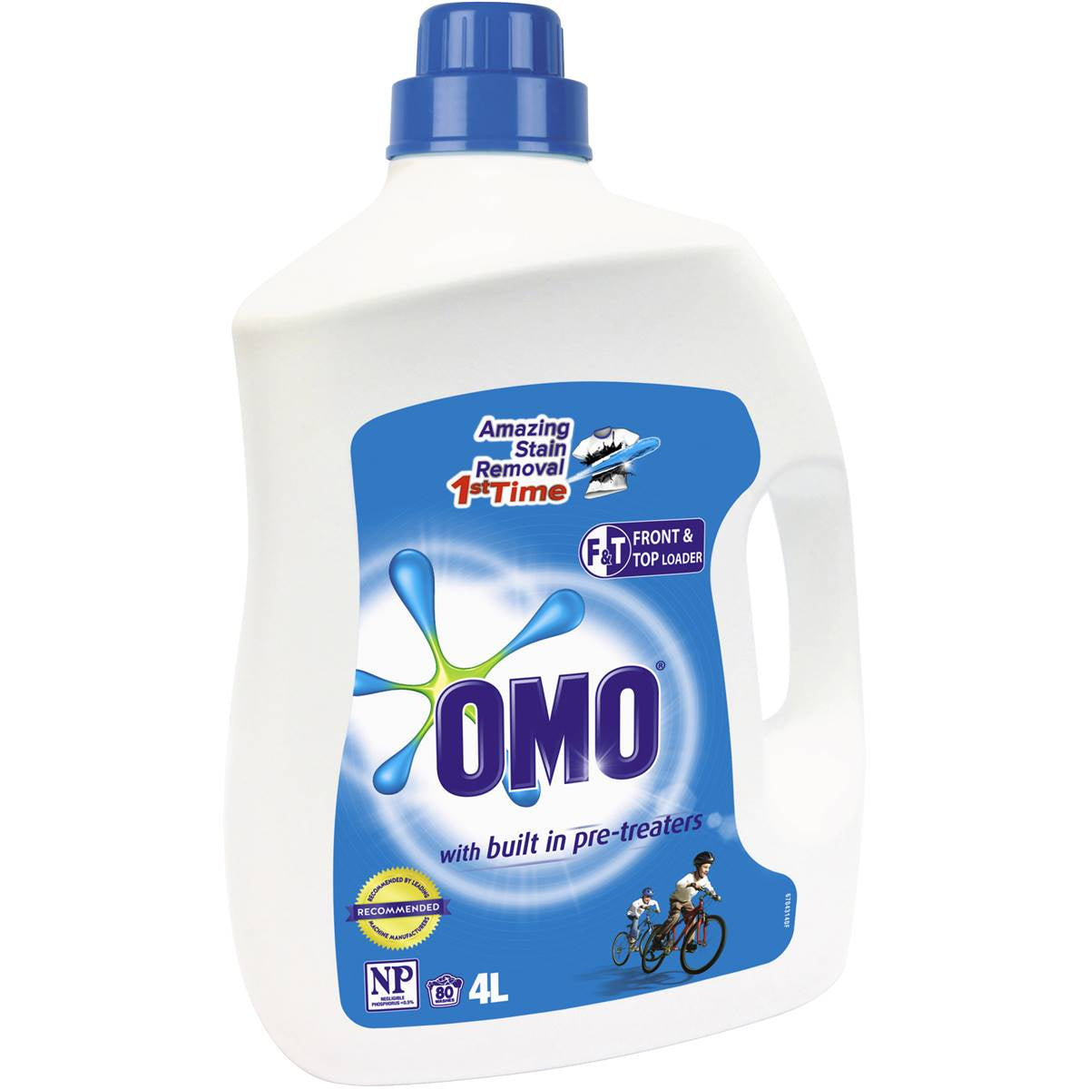 Omo Active Clean Liquid Detergent Front and Top Loader 4L