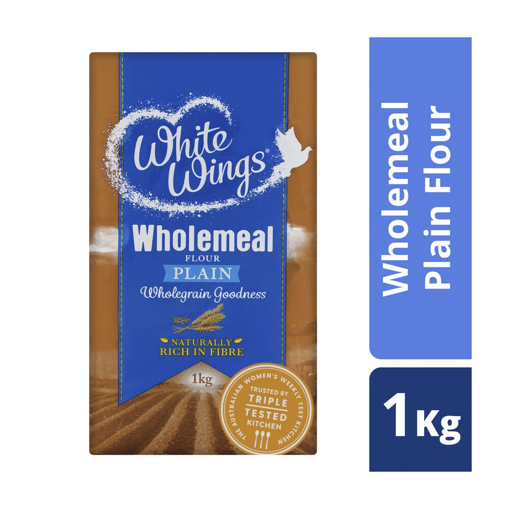 White Wings Wholemeal Plain Flour 1kg