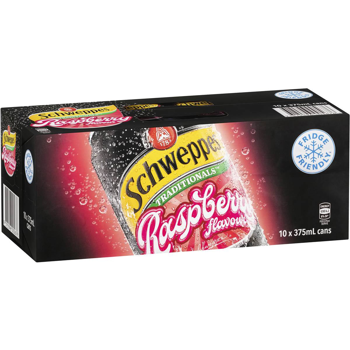 Schweppes Raspberry Flavour Cans 10 x 375mL