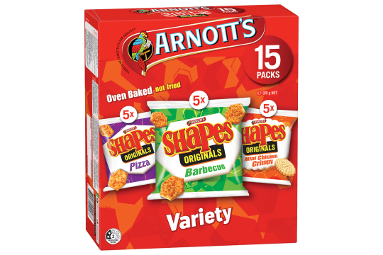 Arnott's Pizza, Barbecue, Chicken Crimpy Variety 15 packs