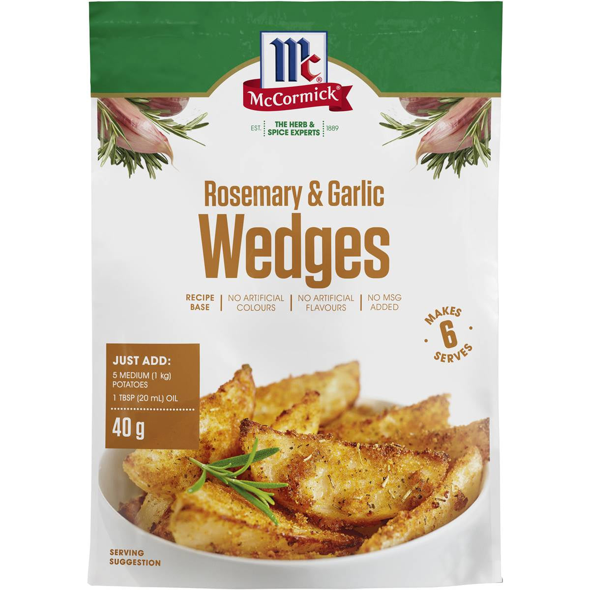 McCormick Rosemary and Garlic Wedges 40g