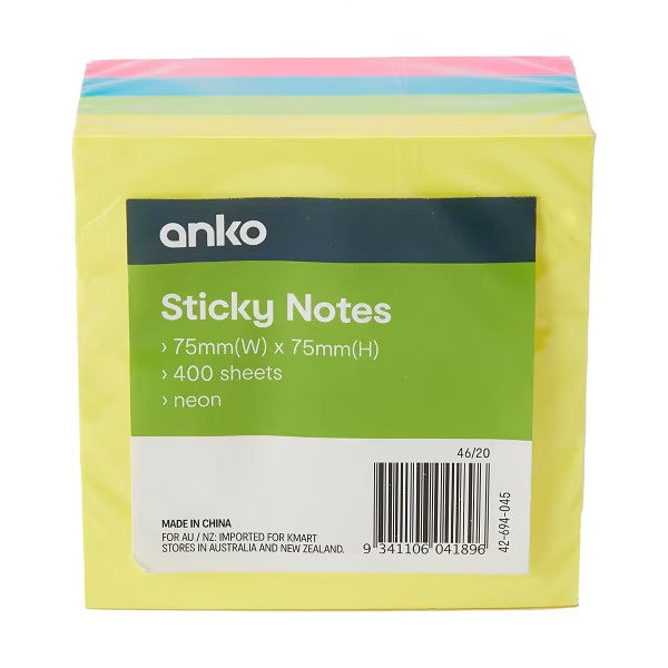 Anko Sticky Notes Notebook and Pen Set