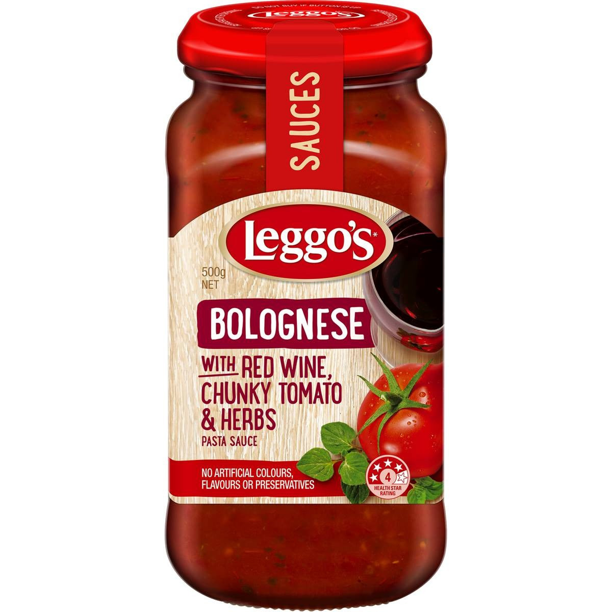 Leggo's Bolognese with Red Wine Chunky Tomato & Herbs 500g