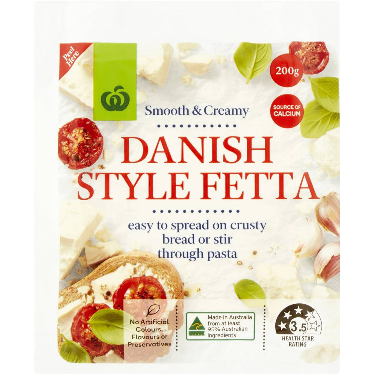 Woolworths Danish Fetta 200g