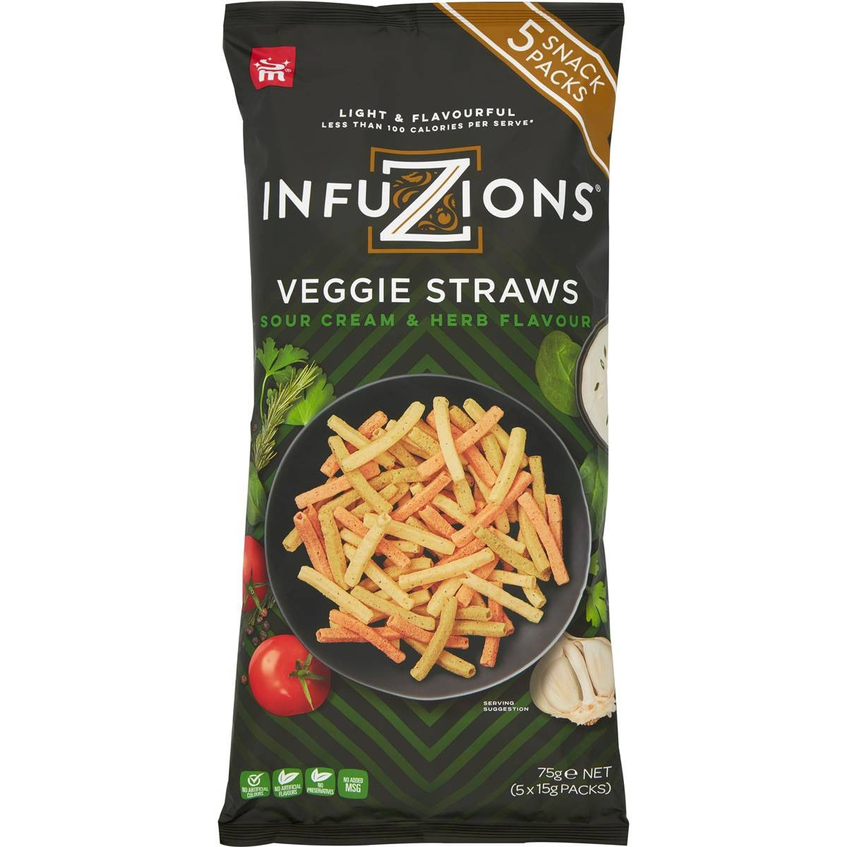 Infuzions Veggie Straws 5 pack