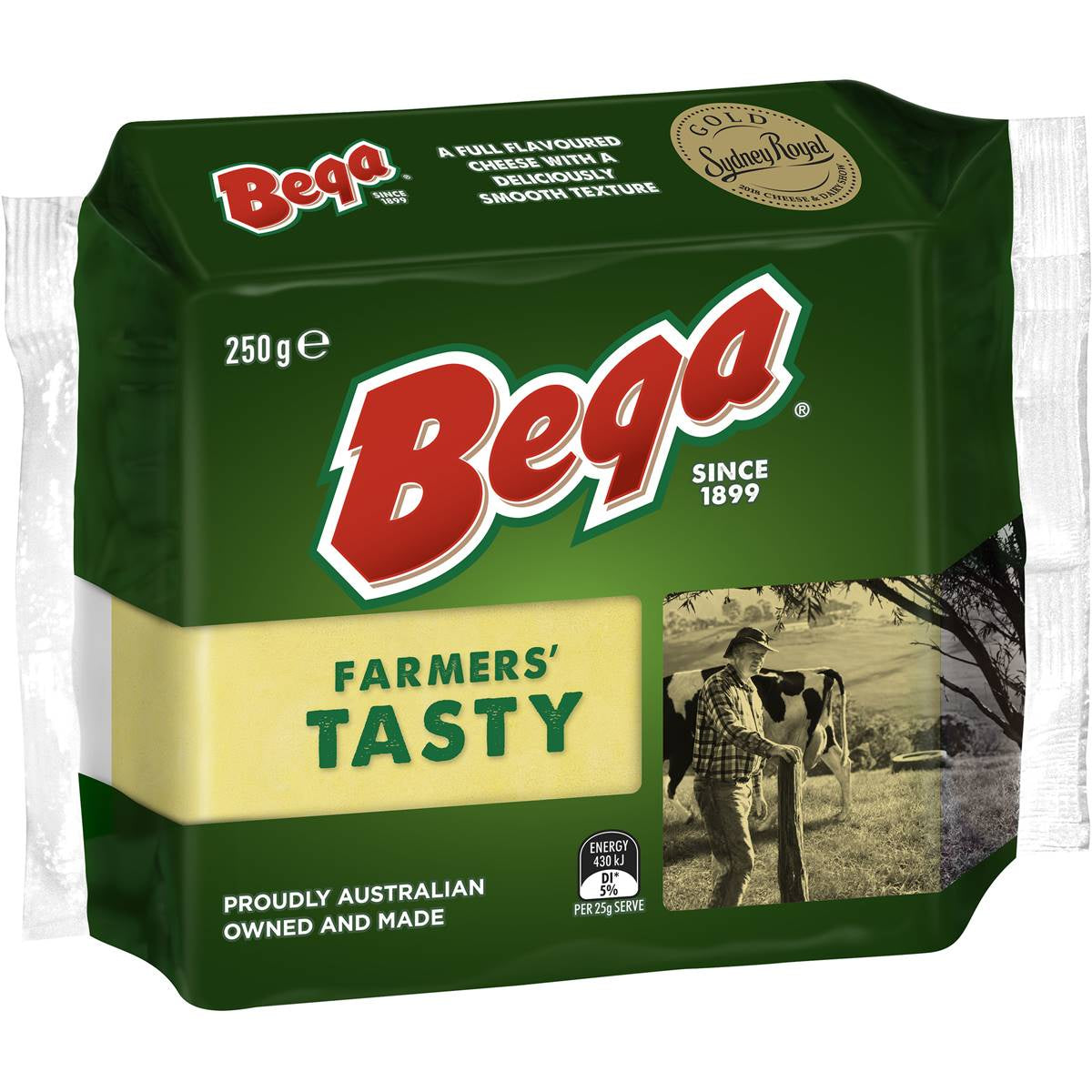 Bega Farmers' Tasty Block Cheese 250g