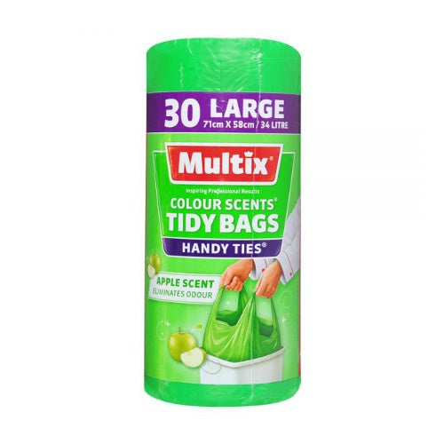 Multix Tidy Bags Apple Scent 34L 30 pack