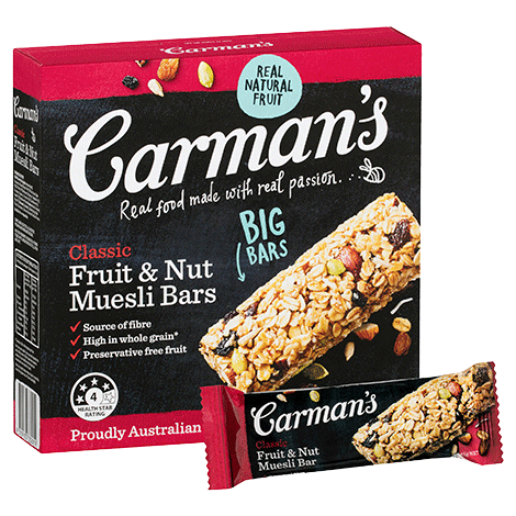 Carman's Classic Fruit and Nut Muesli Bars 270g