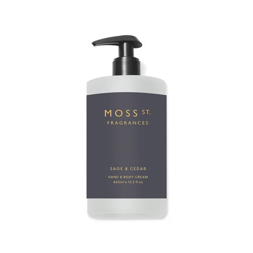 Moss St Hand & Body Cream Sage & Cedar 450mL TESTER