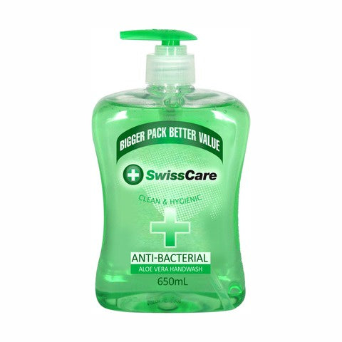 SwissCare Hand Soap Anti-bacterial Aloe Vera Handwash 650mL