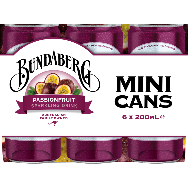 Bundaberg Passionfruit 200ml 6 Pack