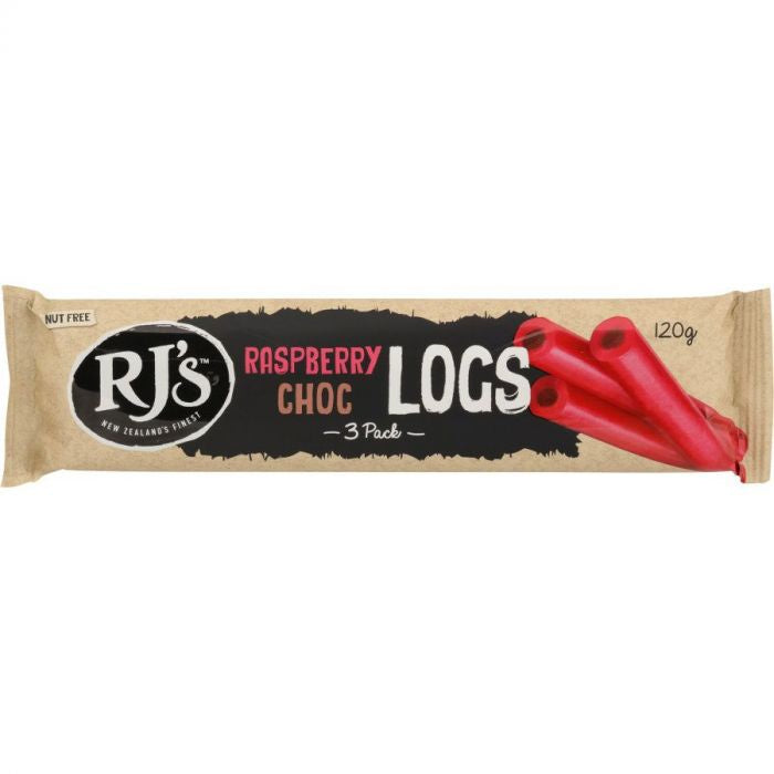 RJ's Raspberry Choc Logs 120g