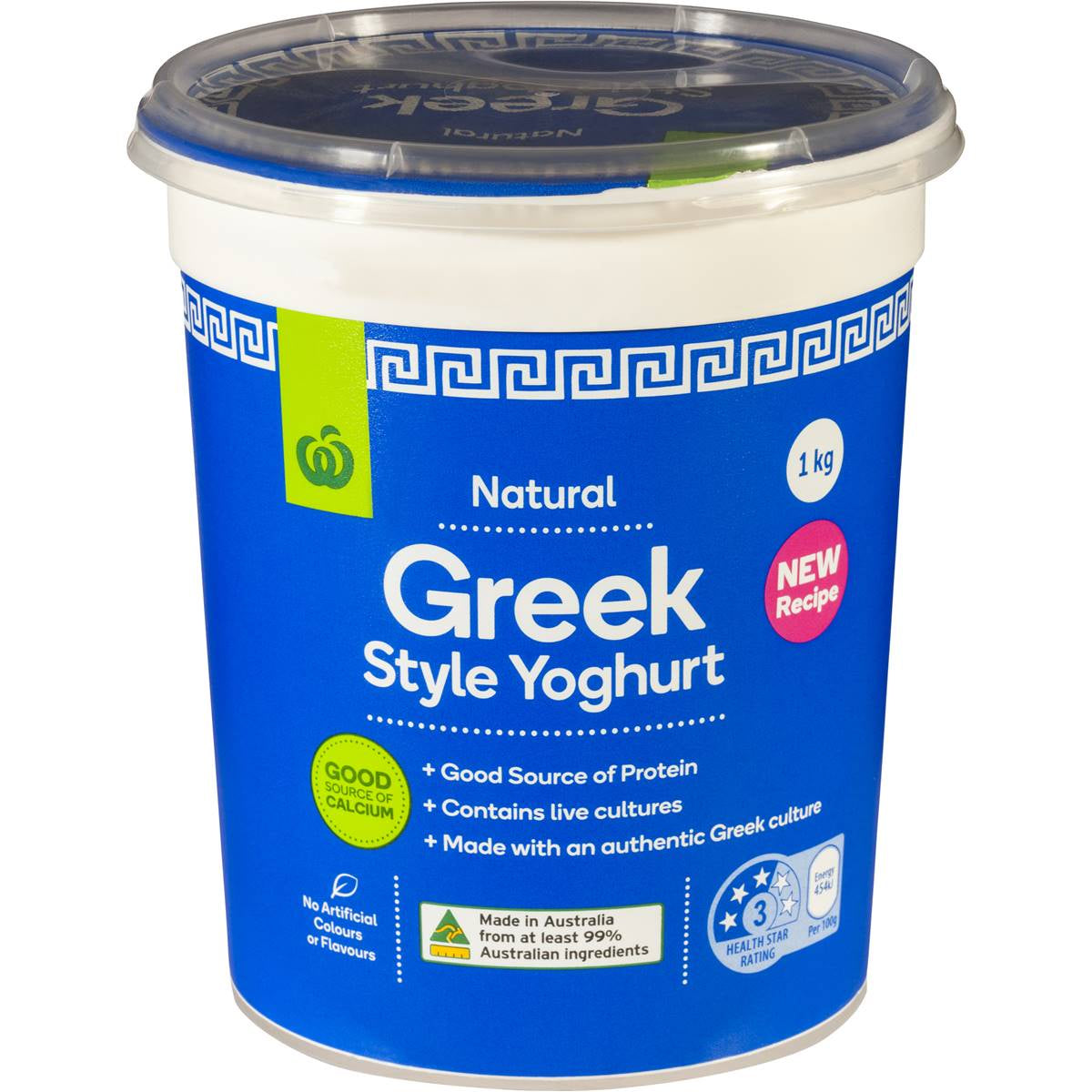 Woolworths Natural Greek Yoghurt 1kg