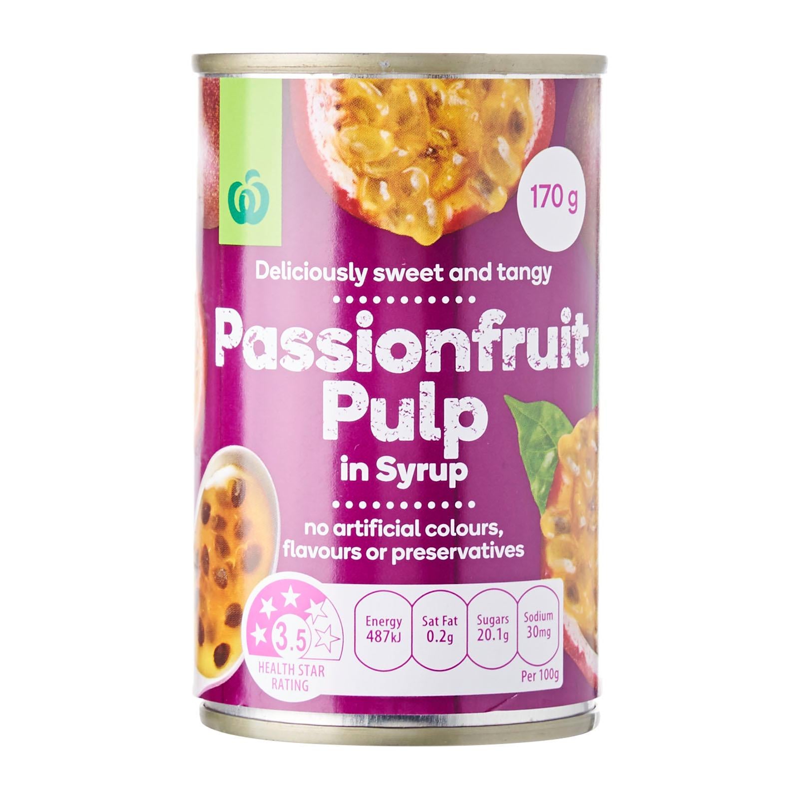 Woolworths Passionfruit Pulp in Syrup 170g