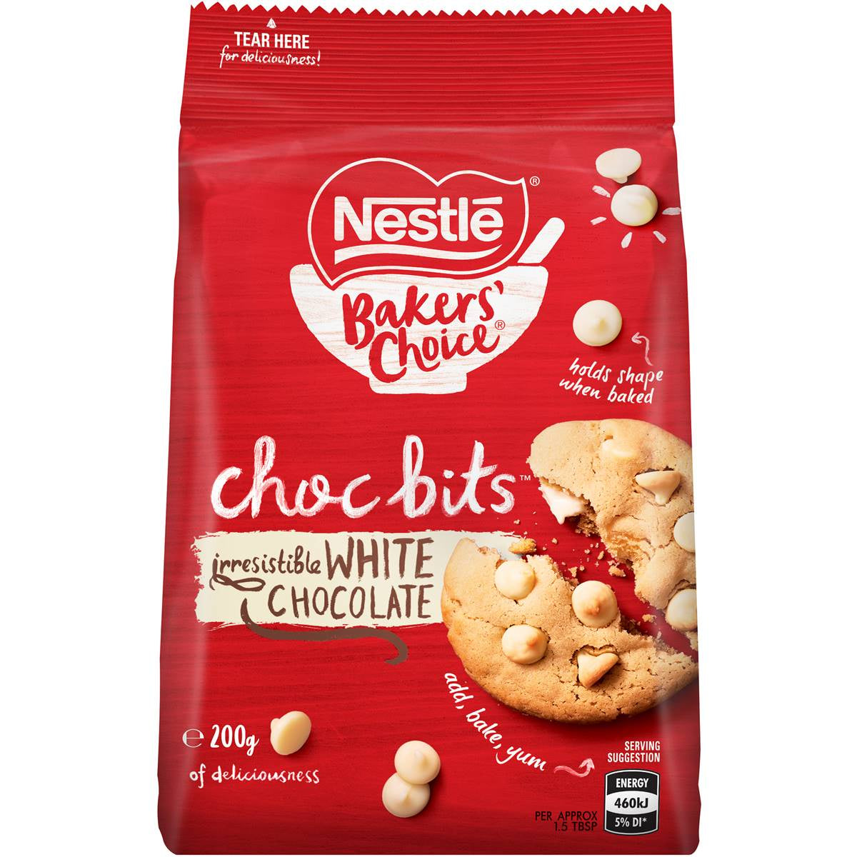 Nestle Choc Bits White Chocolate 200g