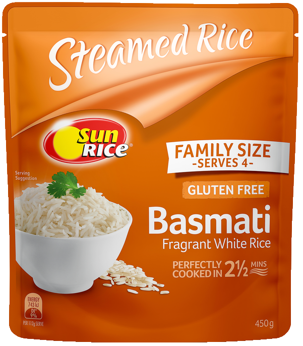 Sun Rice Steamed Rice Basmati 450g