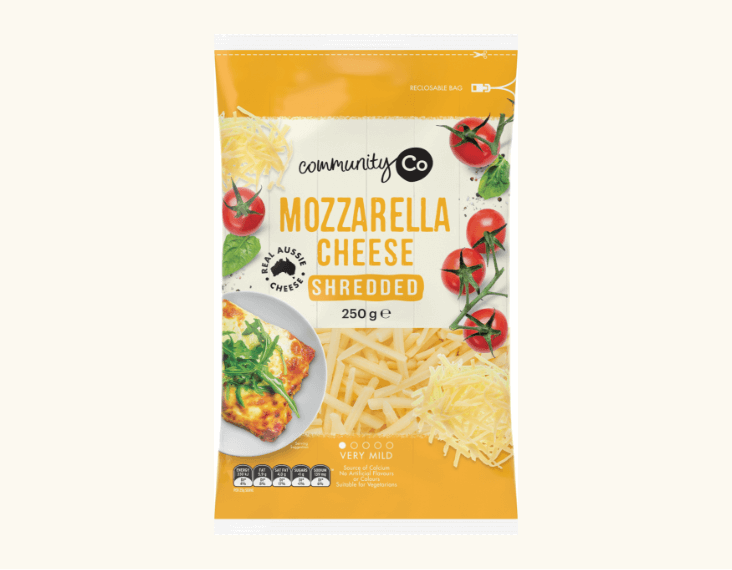 Community Co Mozzarella Cheese Shredded 450g