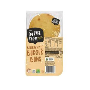 Coles Brioche Style Burger Buns GF 2 pack