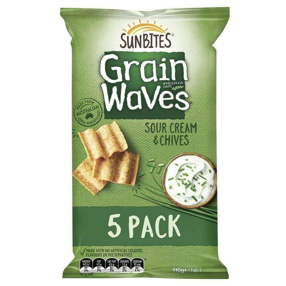 Sunbites Grain Waves Sour Cream and Chives 5 pack