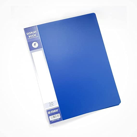 Display Book Refillable 20 pockets A4 Blue