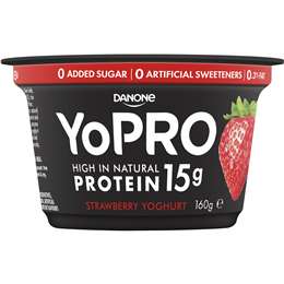 Danone Yopro High Protein Strawberry Greek Yoghurt 160g