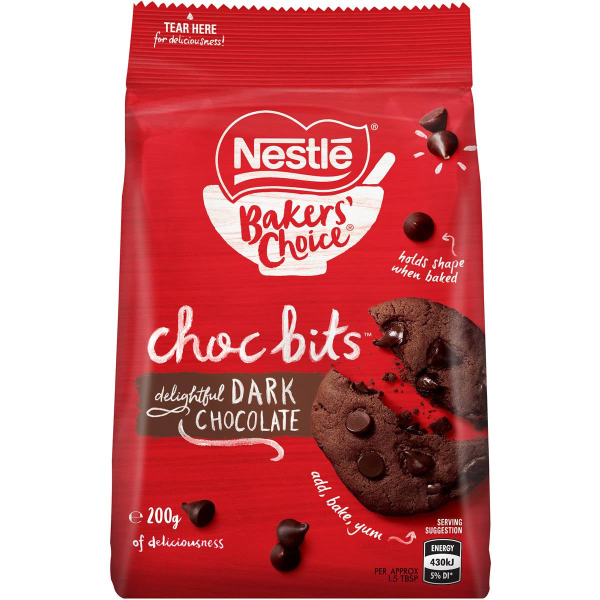 Nestle Choc Bits Dark Chocolate 200g