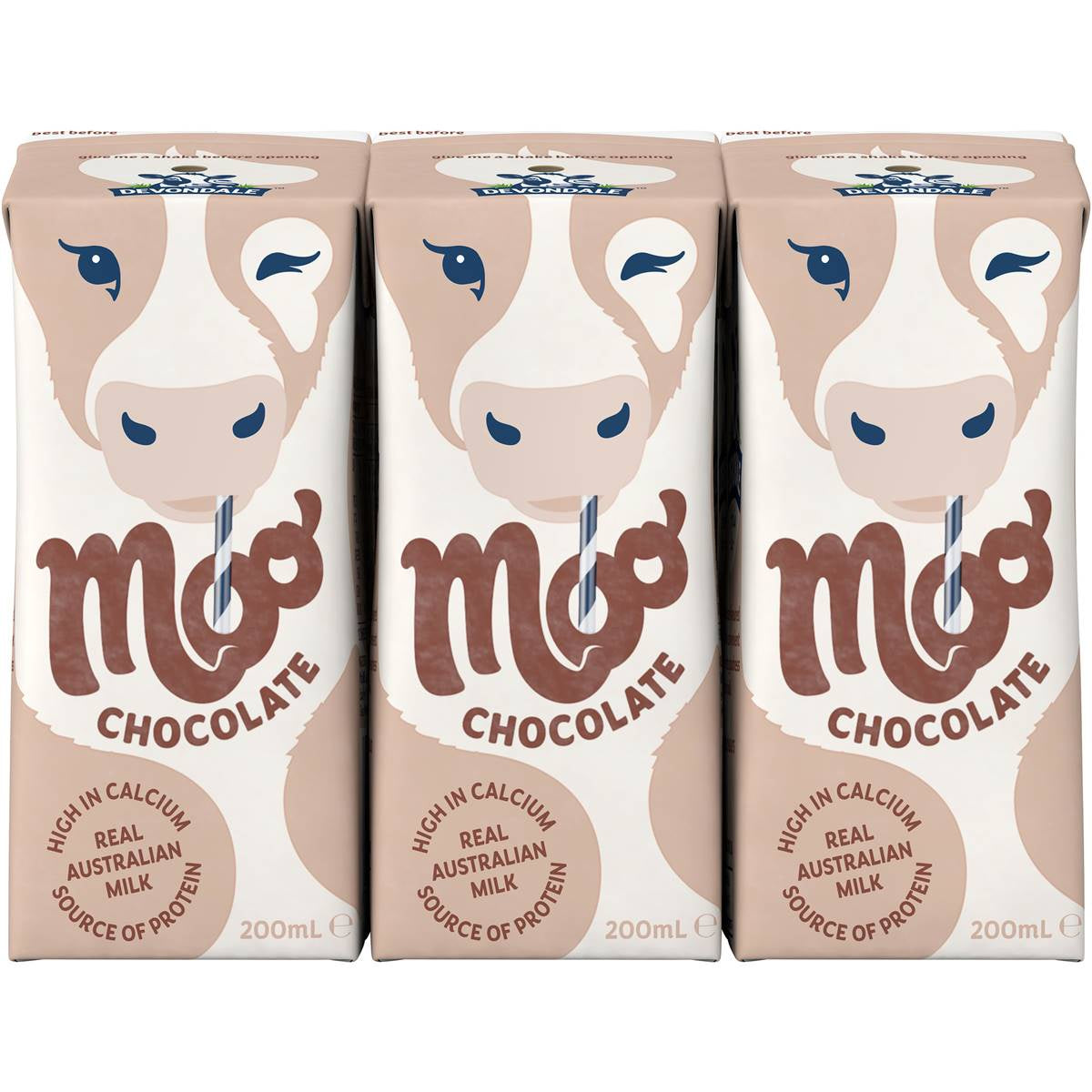 Devondale Moo Chocolate Milk 200mL 6 Pack