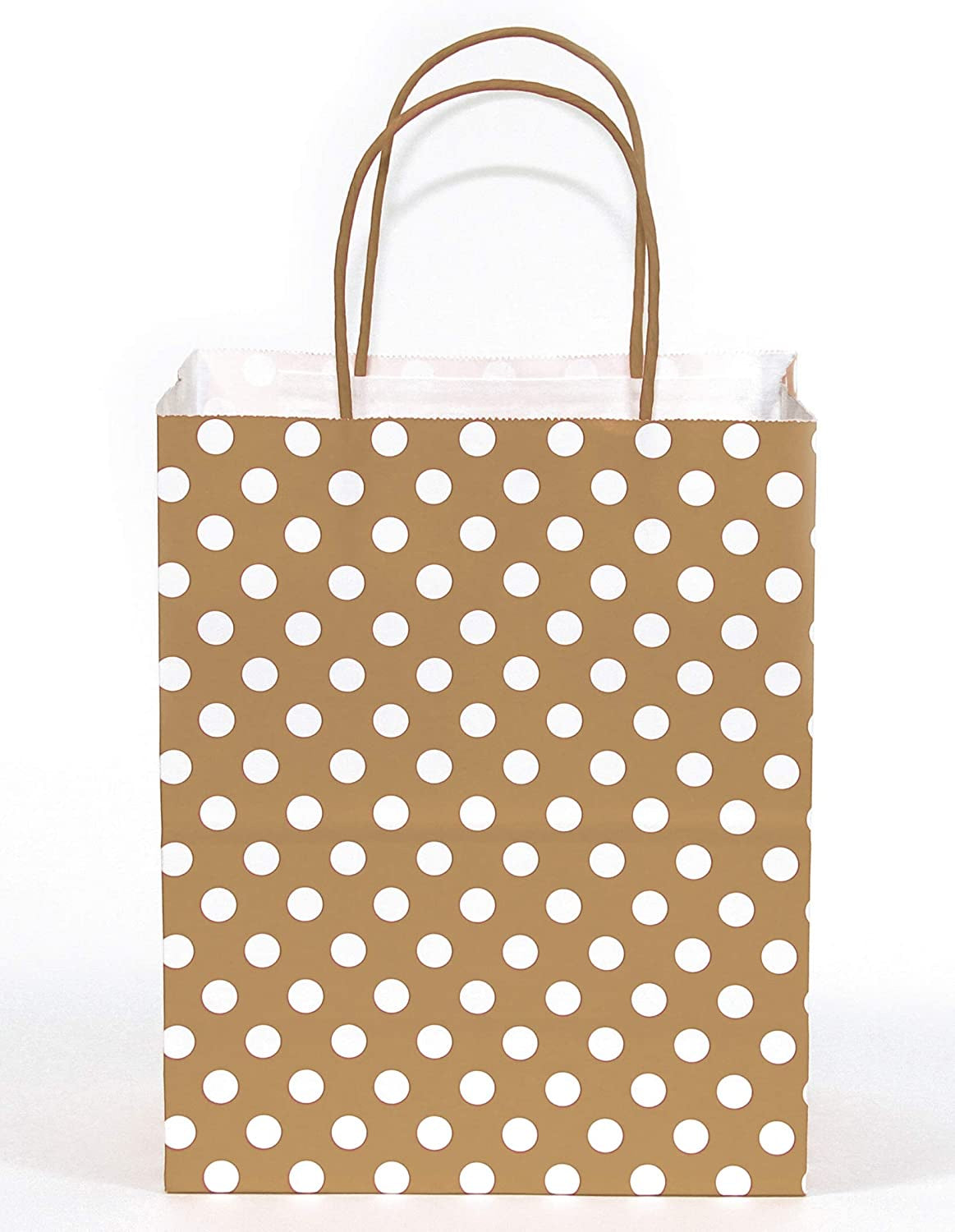 Kraft White Dot Gift Bag