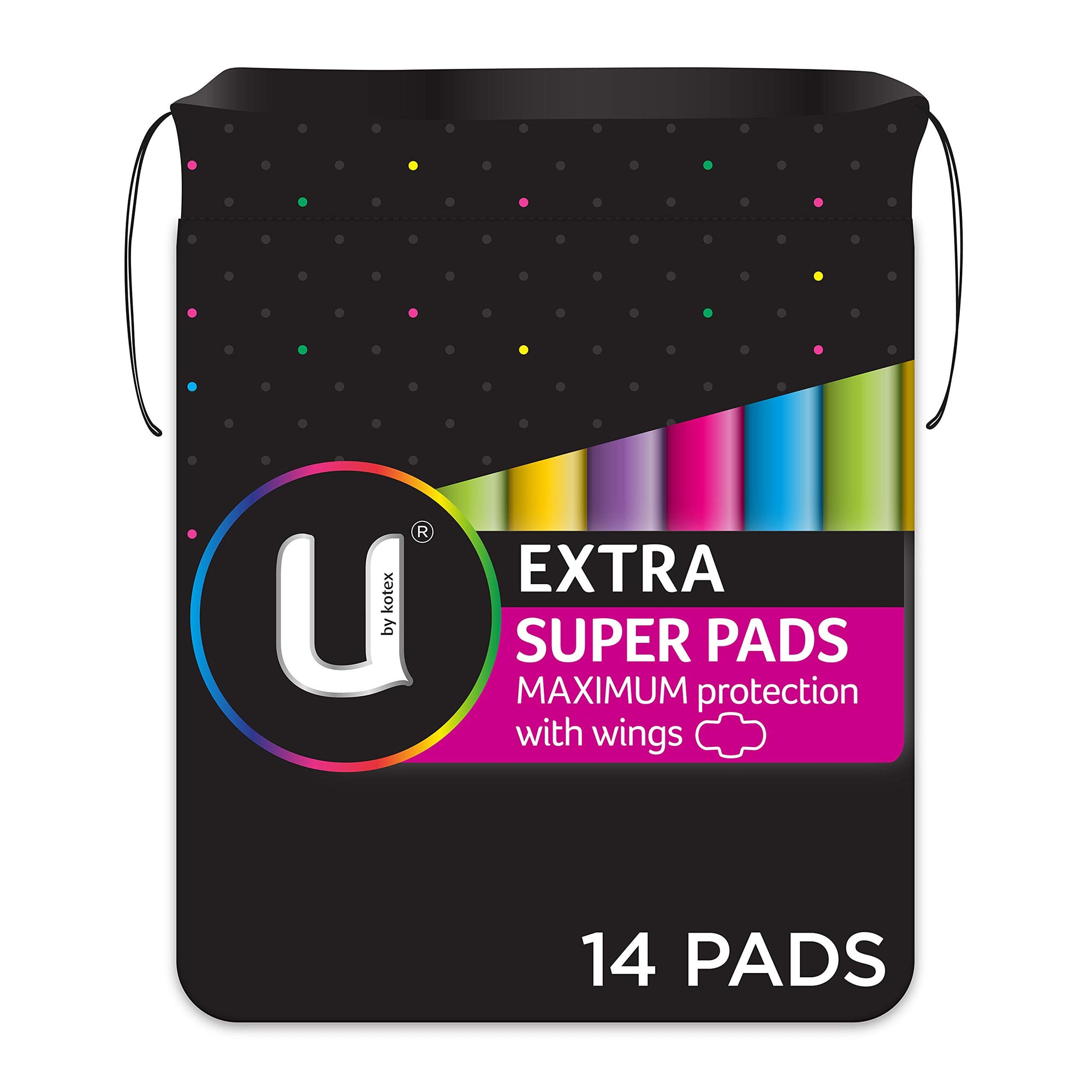 U by Kotex Extra Super Pads with Wings 14 pack