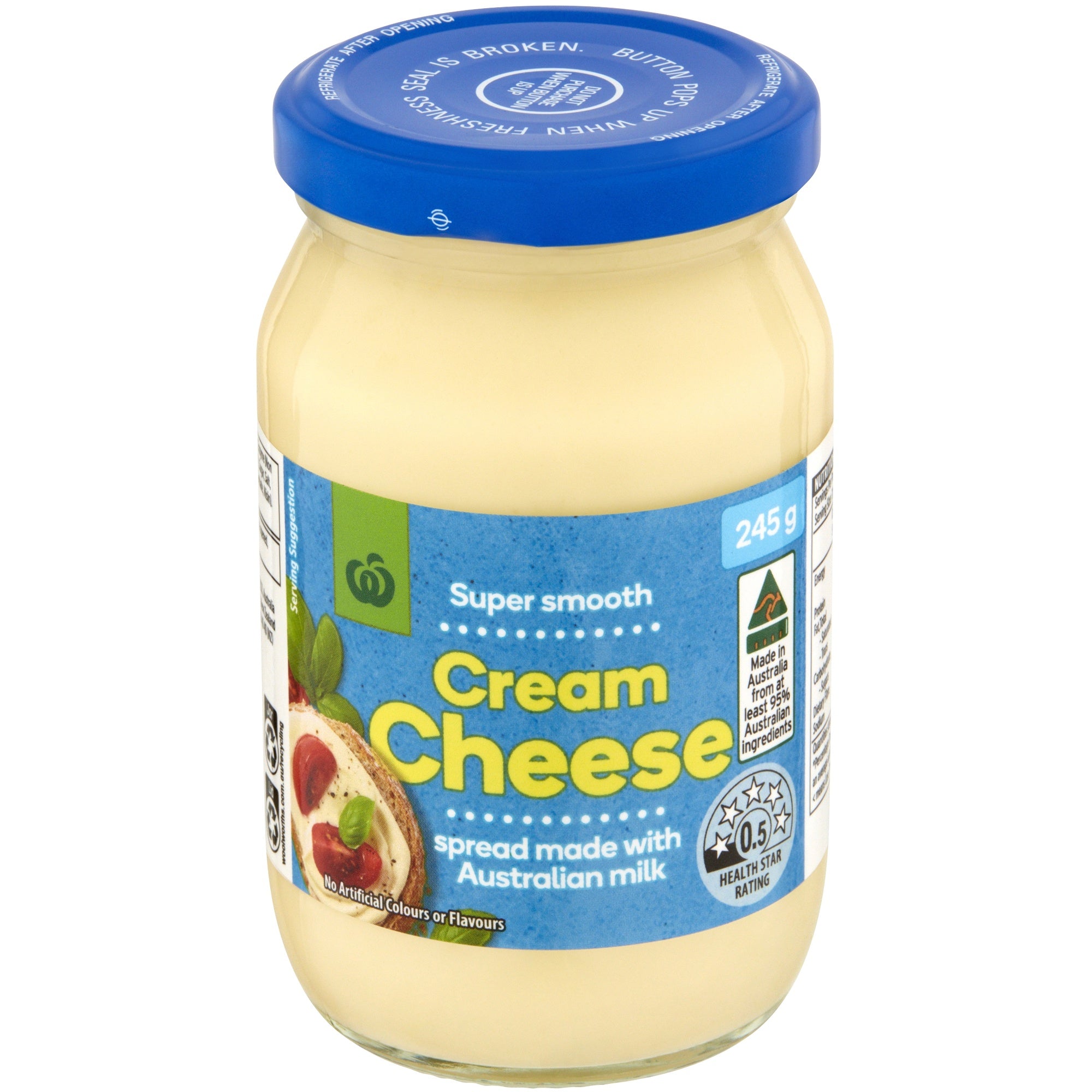 Woolworths Cream Cheese Super Smooth Spread 245g